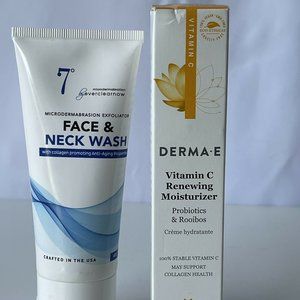 Derma-e Vitamin C Renewing Moisturizer & EVERCLEAR NOW FACE N NECK WASH 9/2023